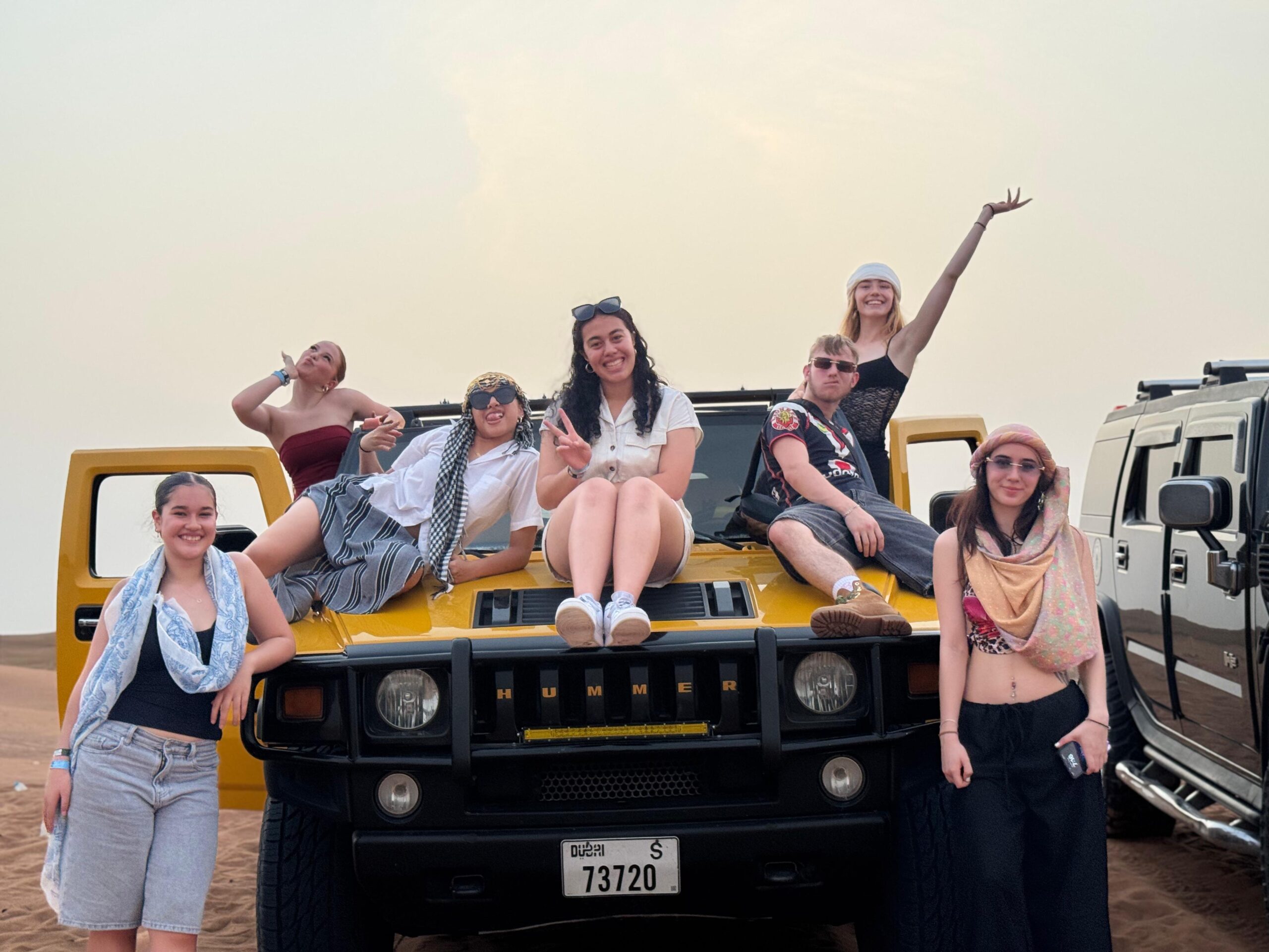 HUMMER desert safari sunset photoshoot