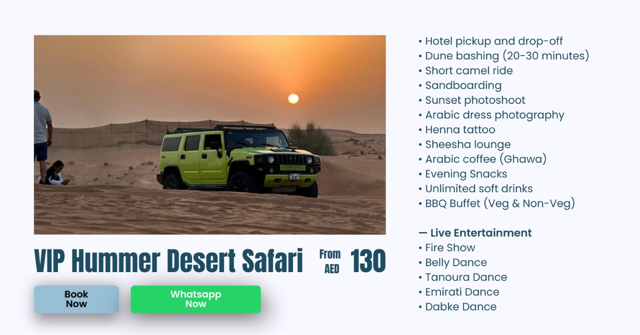 hummer desert safari package